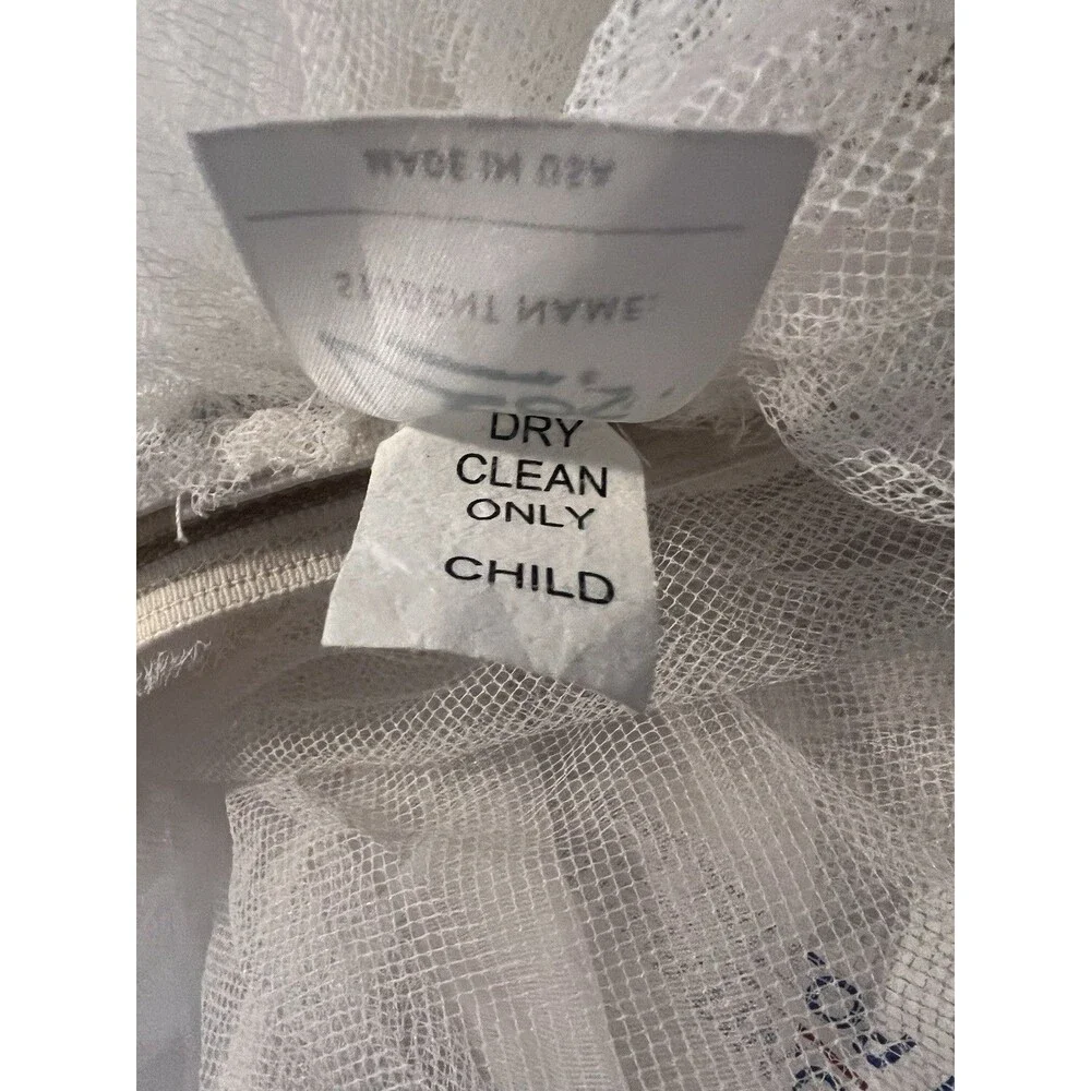 Leo's Dancewear Child White Elastic Tulle Tutu Dance‎ Halloween Costume Recital